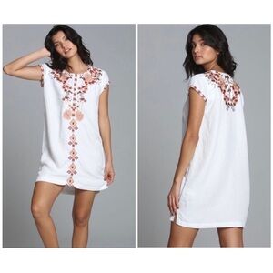 Driftwood Tunic Embroidered Dress Medium